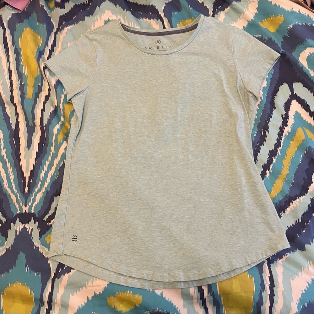 Free Fly Turquoise Tee